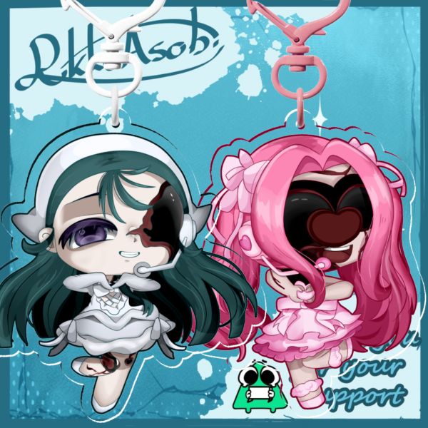 Mizi and Sua Zombie stage keychain pack