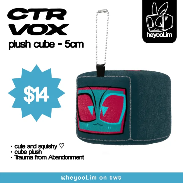 CTR VOX 🟦 Plush Cube Keychain