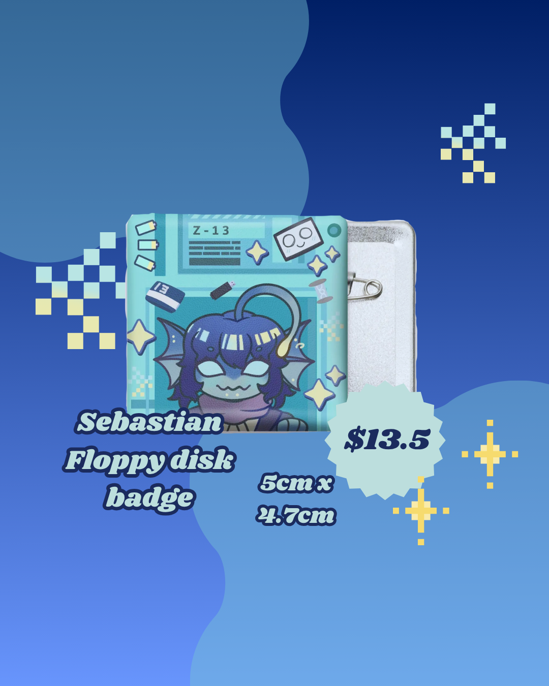 Sebastian Solace Rectangular PU Badge