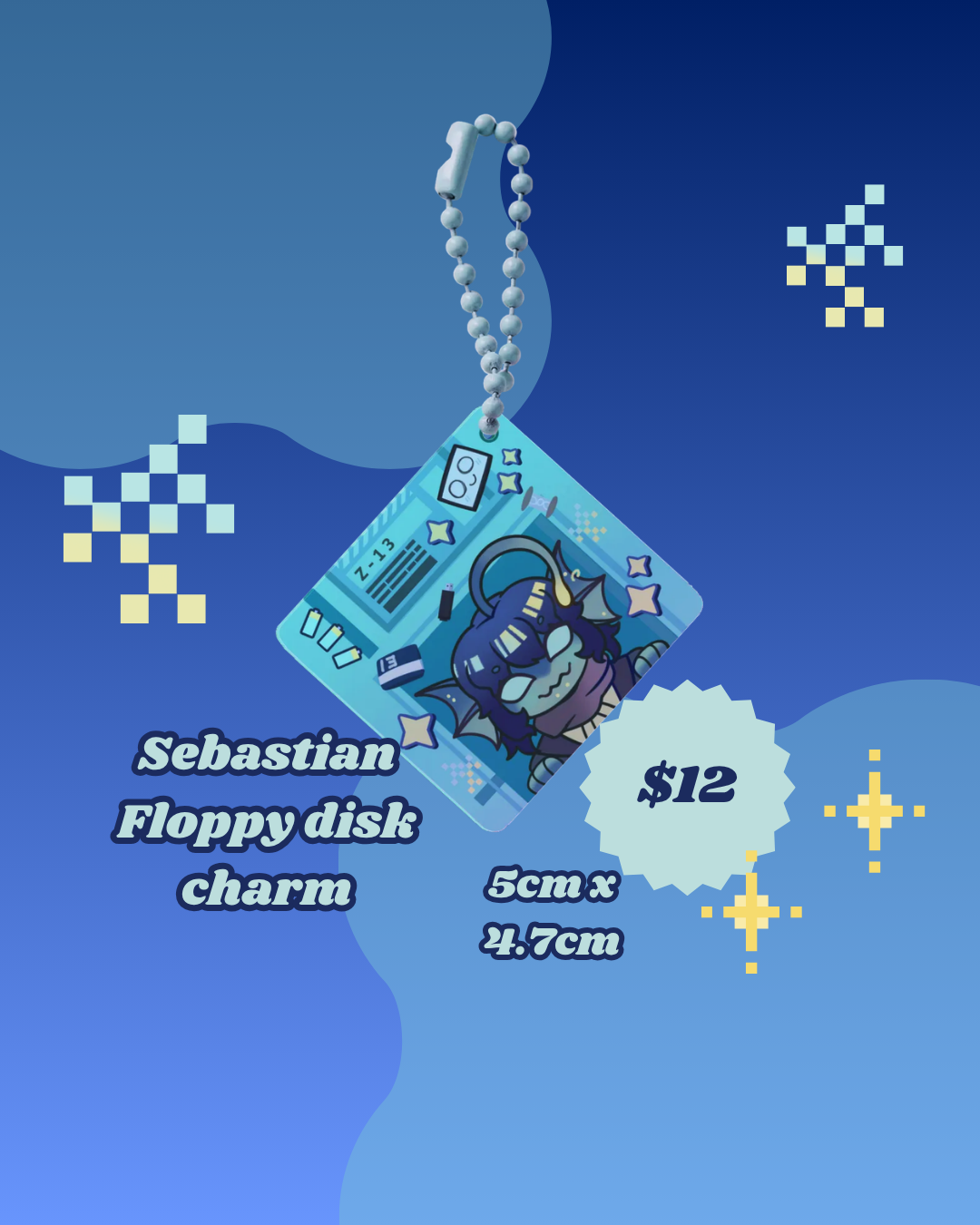 Sebastian Solace floppy disk charm