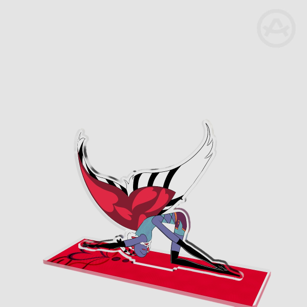 Rabbit Pose Valentino Yoga Acrylic Standee