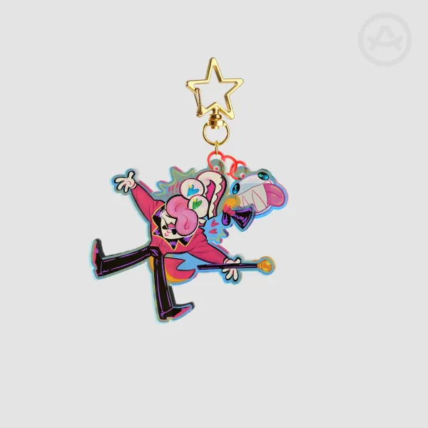 Caine and Bubble Acrylic 2-Piece Keychains