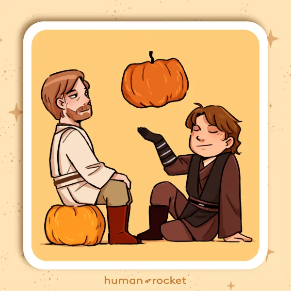Anakin & Obi-Wan Fall Sticker