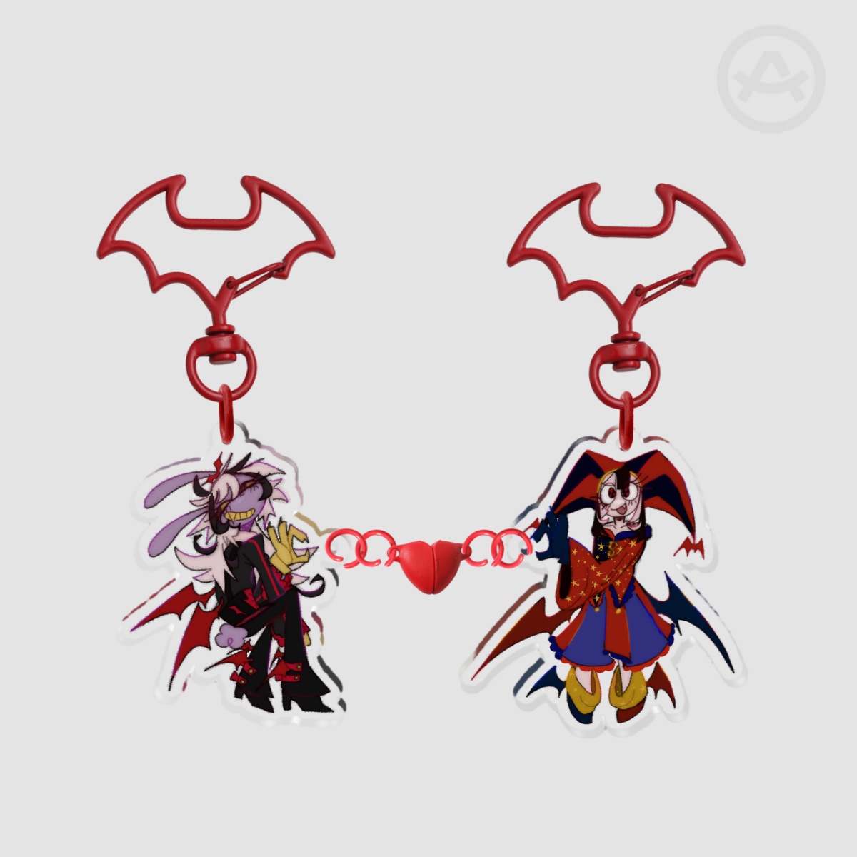 Jax/Lily x Pomni Vampire AU Keychain