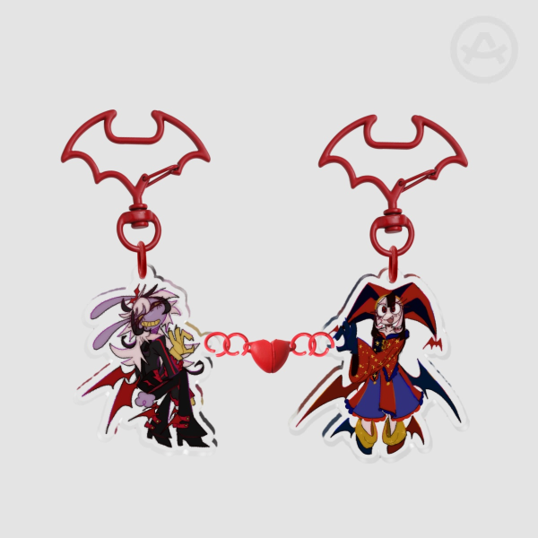 Jax/Lily x Pomni Vampire AU Keychain