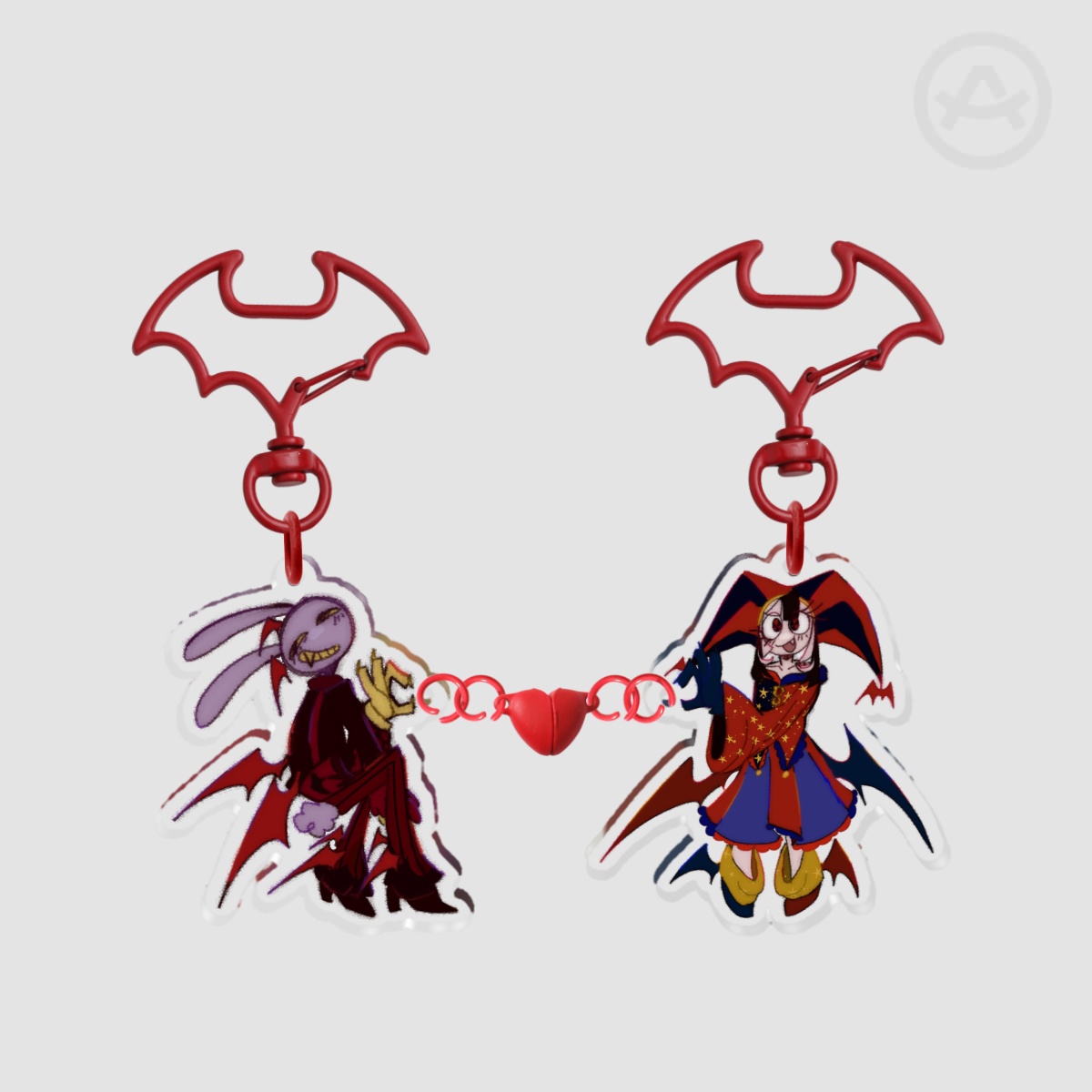 Jax x Pomni Vampire AU Keychain
