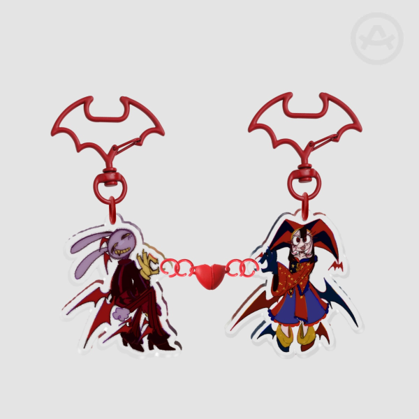 Jax x Pomni Vampire AU Keychain