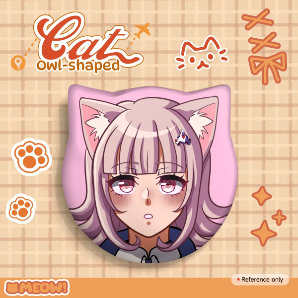 Chiaki Nanami Danganronpa 2 Cat Shape Holographic Badge