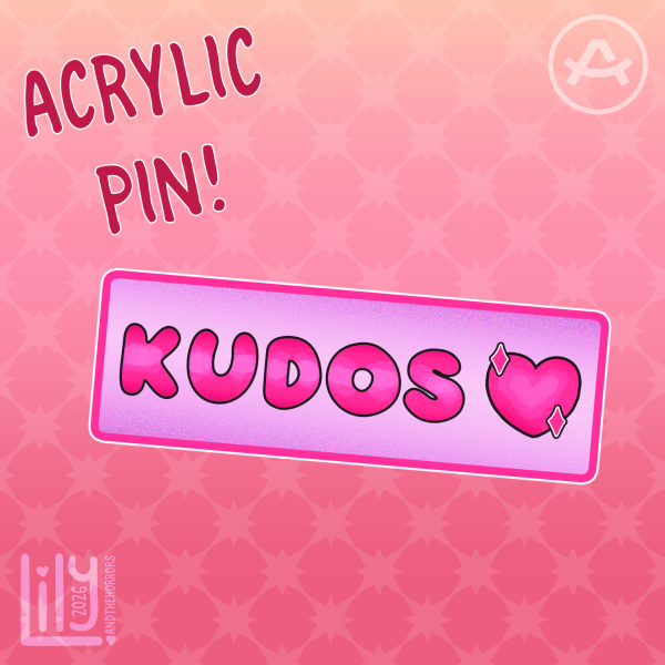 Kudos Acrylic Pin (Rainbow/Holo)