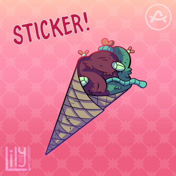 Bug Ice Cream - die cut sticker