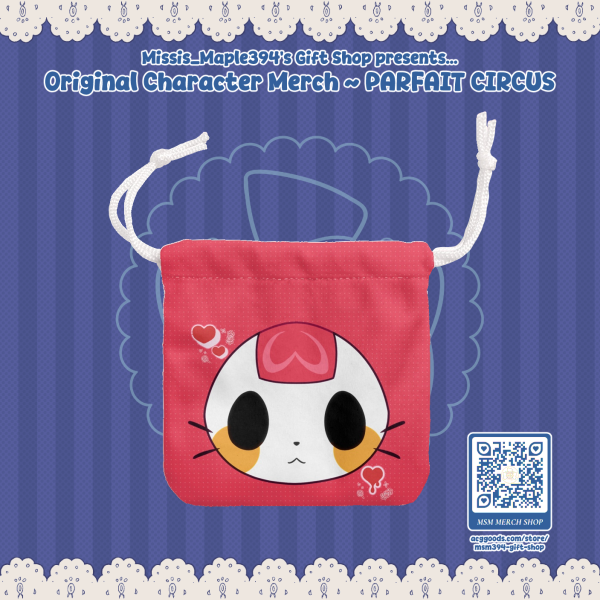 MINI DRAWSTRING POUCH ~ PARFAIT CIRCUS - Blodwen