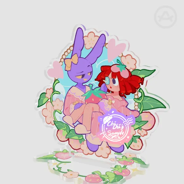 Strawberry chibi Bunnydoll Acrylic Standees