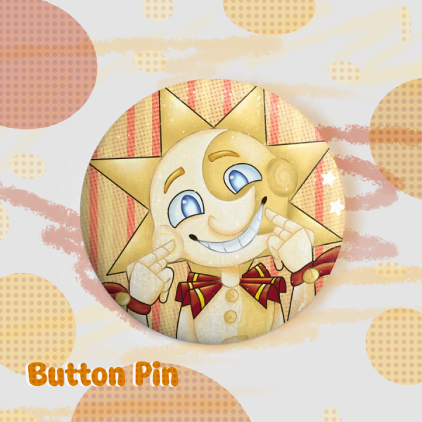 Sun/Sundrop Fnaf Security Breach button pin
