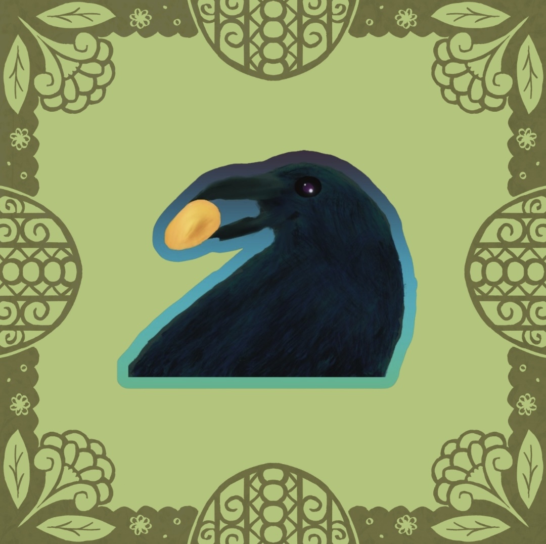 American Crow Die Cut Sticker