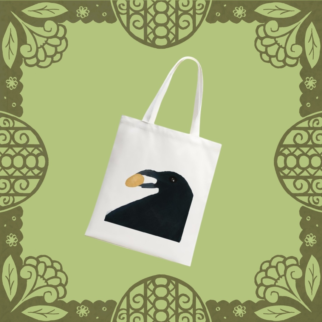 American Crow Kernel Canvas Tote Bag - 13.7″x15.7″(35x40cm)
