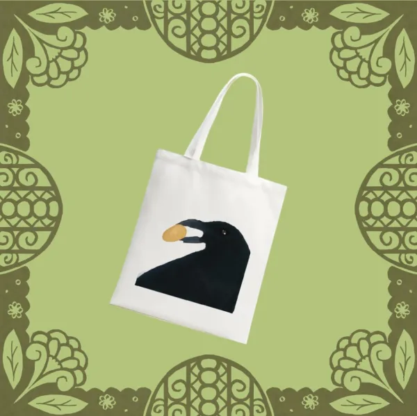 American Crow Kernel Canvas Tote Bag - 13.7″x15.7″(35x40cm)