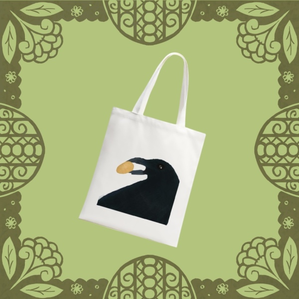 American Crow Kernel Canvas Tote Bag - 13.7″x15.7″(35x40cm)