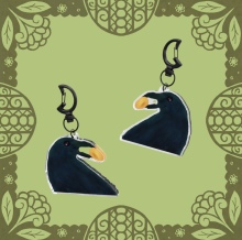 American Crow Kernel Clear Acrylic Keychain