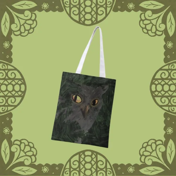 Great Horned Owl Canvas Tote Bag - 15.3″x13.4″(39x34cm)
