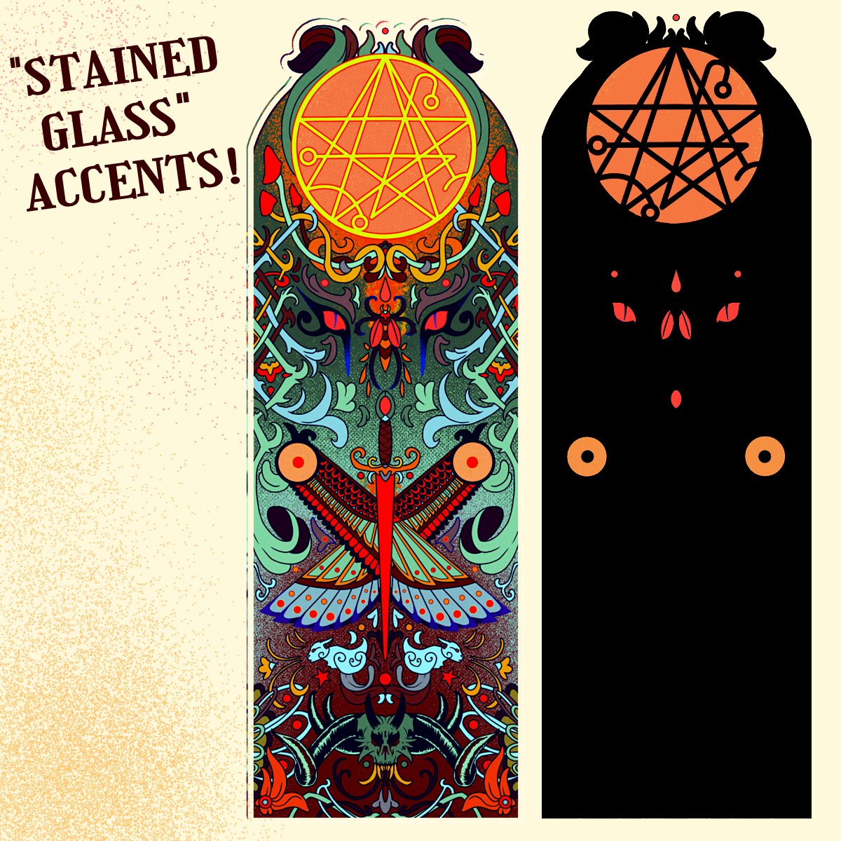 HP Lovecraft Themed Transparent Plastic Bookmark