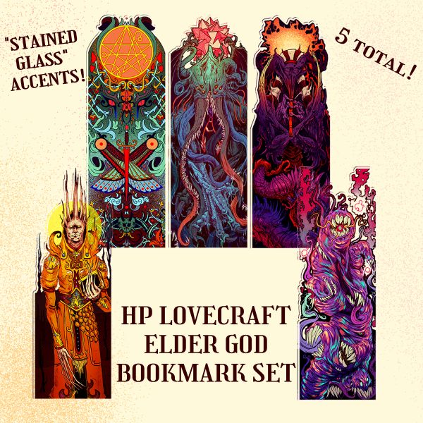 HP Lovecraft Transparent Bookmark Set