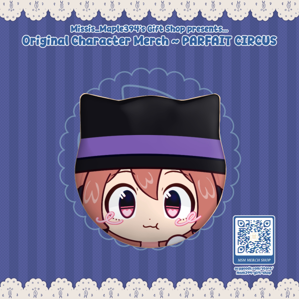 CAT EARS ROUND BADGE - PARFAIT CIRCUS - Chaldene