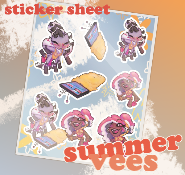 SUMMER VEES: Beach Day Vees Sticker Sheet