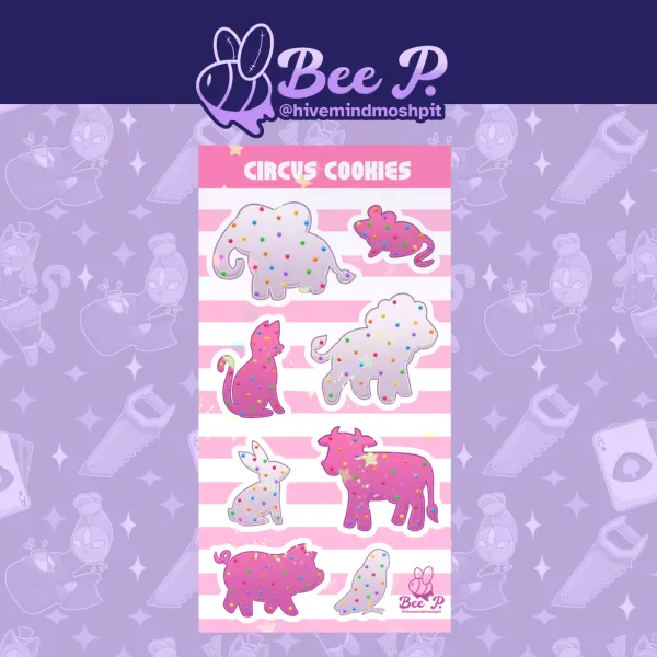 Circus Cookies - Holo Star Deco Sticker Sheet