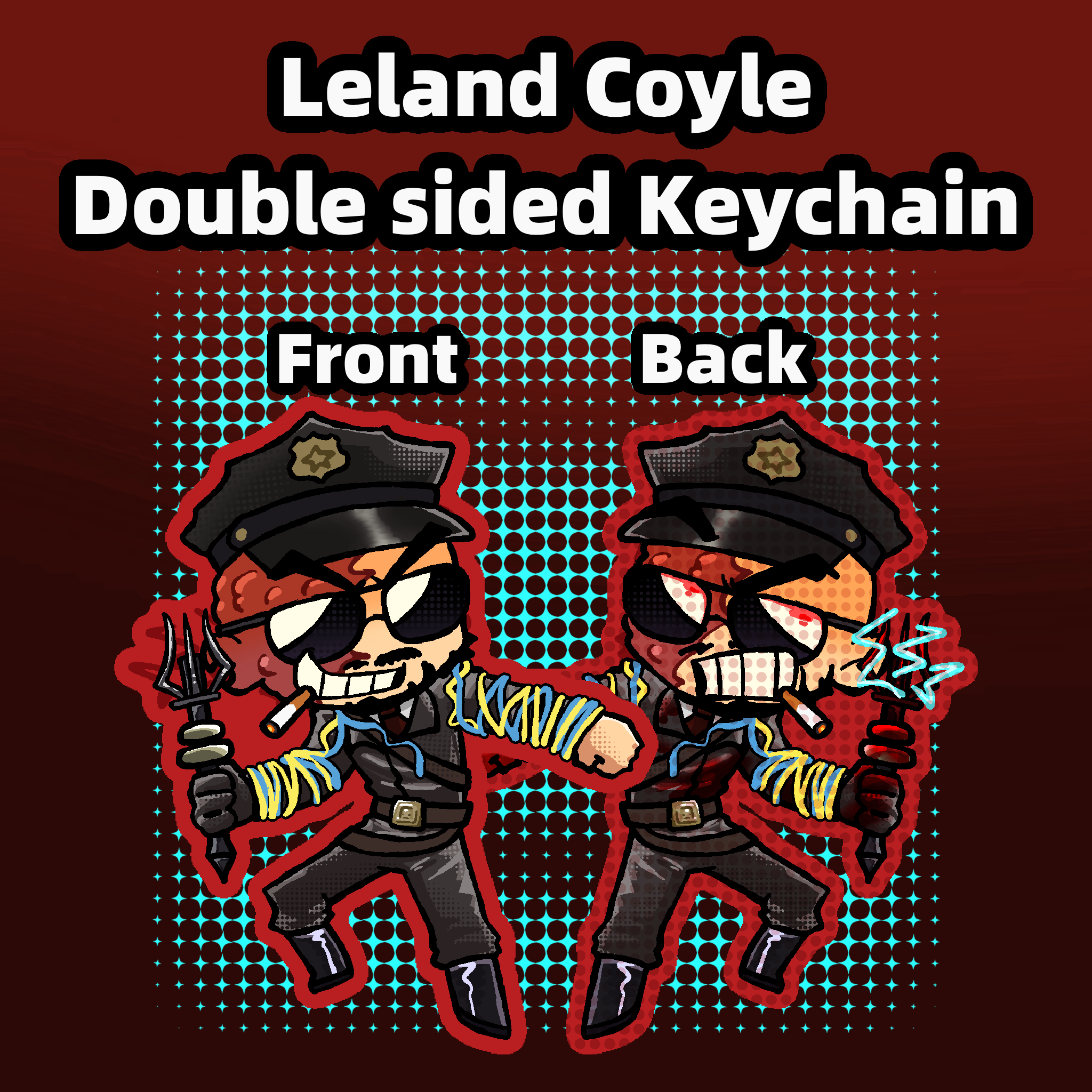 Leland Coyle double sided Acrylic Keychain