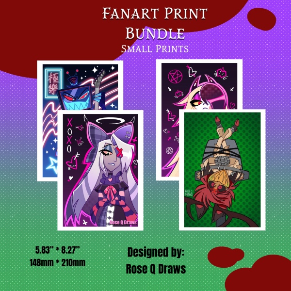 Hazbin Hotel Dark Collection Print Set