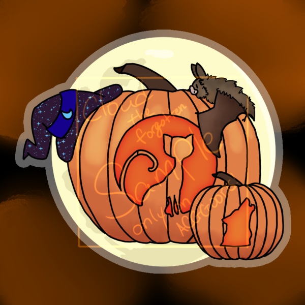 Taste of Halloween (Clear Background) PET Die Cut Stickers
