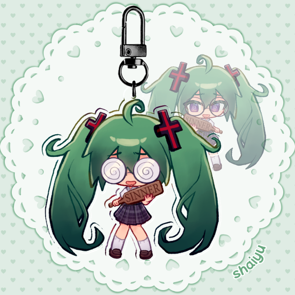 Rotten Miku Keychain