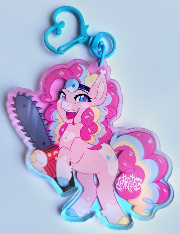 Pinkie Pie Acrylic Colored Keychain