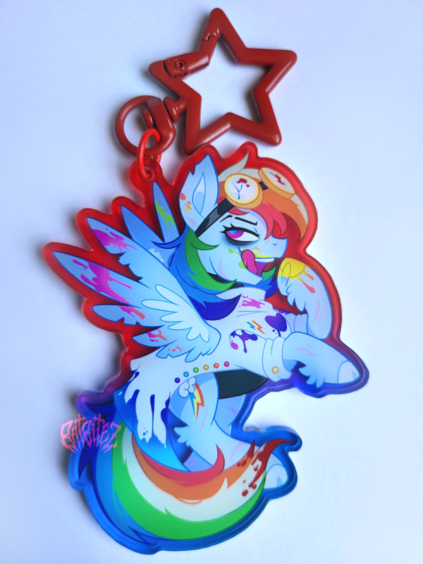 Rainbowdash Acrylic Colored Keychain