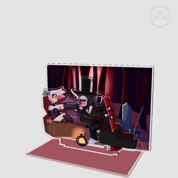 huskerdust fan made acrylic standee