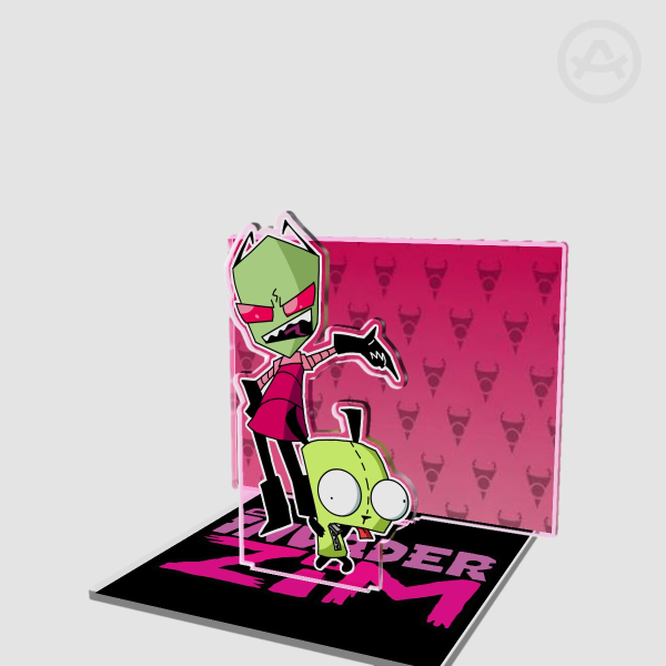 INVADER ZIM GIR AND ZIM Double Insert Acrylic Standees
