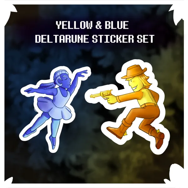Yellow & Blue deltarune sticker set