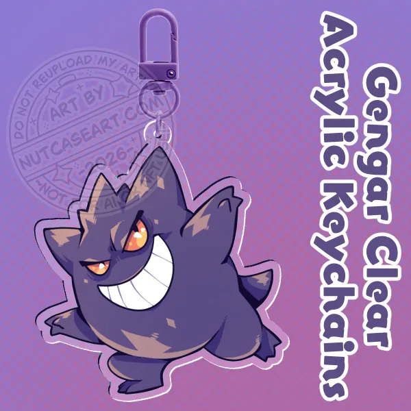 Gengar Clear Acrylic Keychains