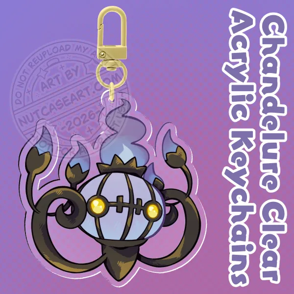 Chandelure Clear Acrylic Keychains