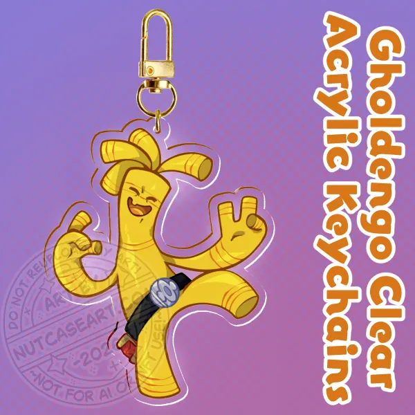 Gholdengo Clear Acrylic Keychains