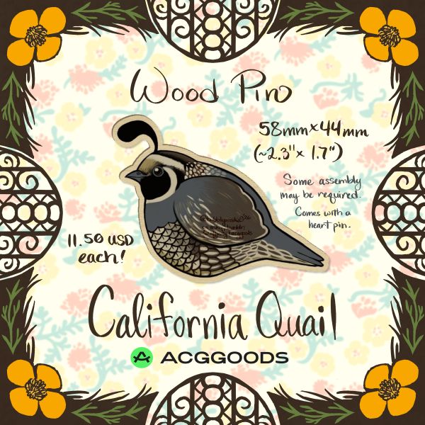 California Quail - Wood Pin