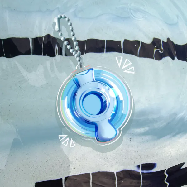 Pool Toy Valve Acrylic Keychain Charm