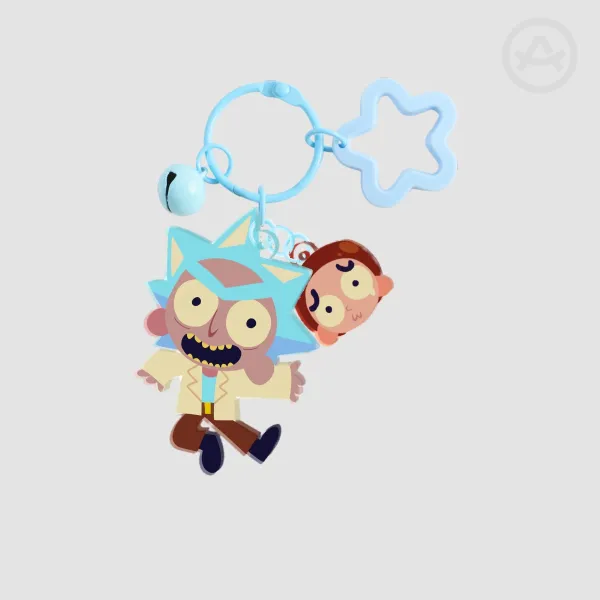 Rick and Morty Acrylic 2-Piece Keychain