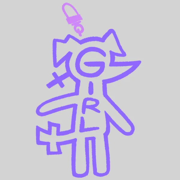 Doggirl Keychain