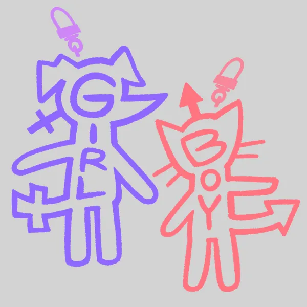 Catboy & Doggirl Keychain Set