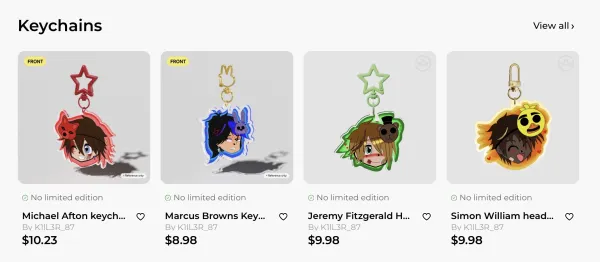 4 Tormentor keychains!!