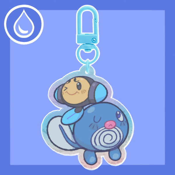 Poliwag & Tympole Ripple Keychain