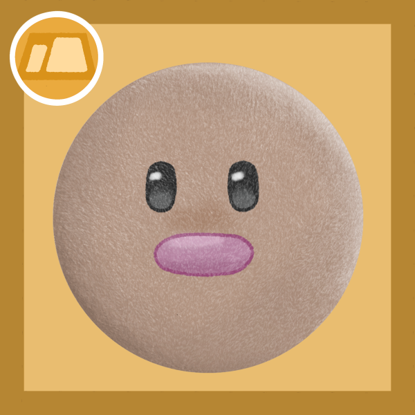 Diglett Plush Badge