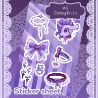 Nico Stickers Sheet - OC Jirai Kei Unicorn