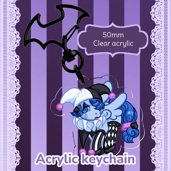 Cursed Clown - OC Acrylic Keychain